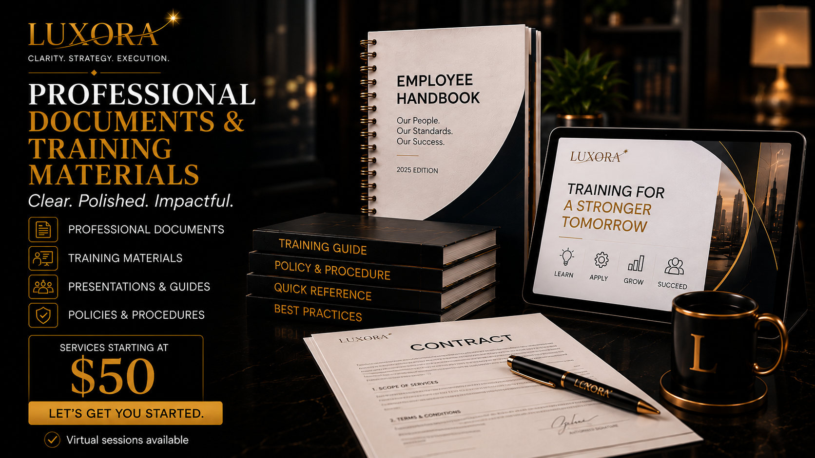 LUXORA Professional Documents and Training Materials promotional image
